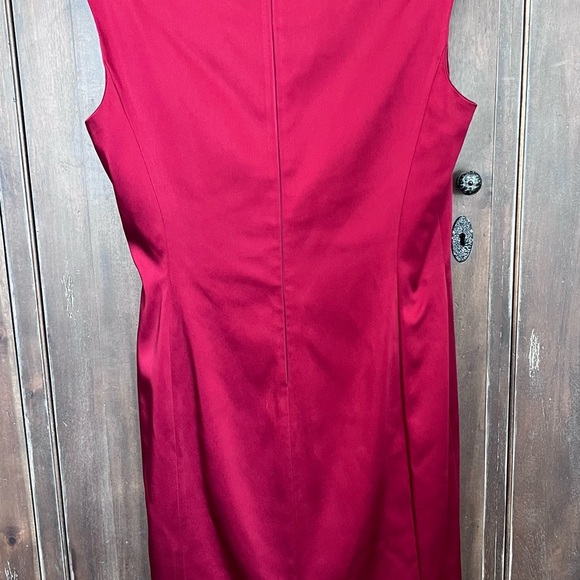 Tahari Ruby Red Sleeveless Midi Dress - Picture 3 of 3